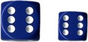 Opaque 12mm d6 Blue/white (36 Dice)