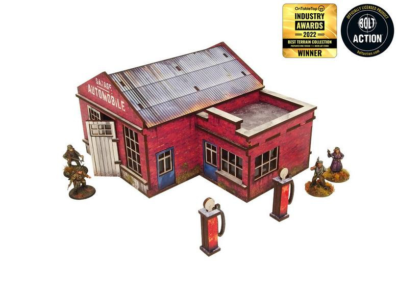 WW2 Normandy Garage w. Petrol Station (28mm) 