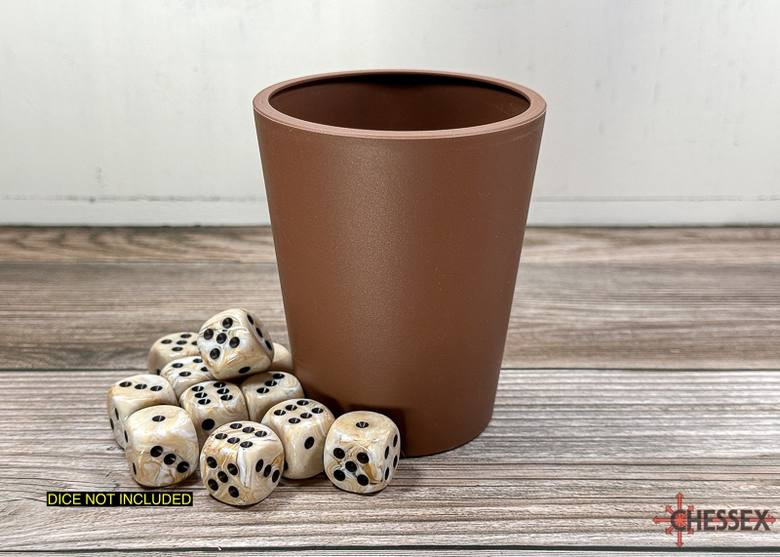 Flexible Dice Cup Brown