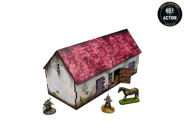 WW2 Normandy Stable w. Dovecote (28mm)