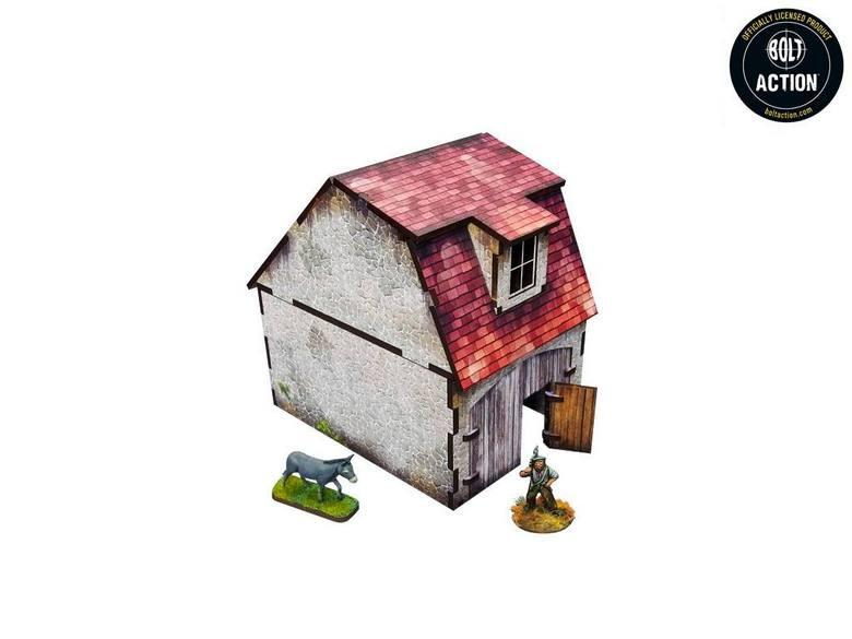 WW2 Normandy Coach House w. Chicken Coop (28mm)