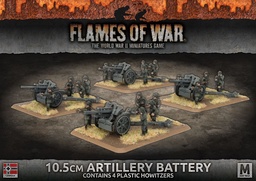 [FOW-GBX117] 10.5cm Artillery Battery (x4 Plastic)