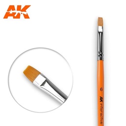 [AK611] Flat Brush 6 Synthetic