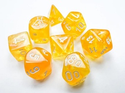 [CHX30053] Borealis Polyhedral Canary/white Luminary™ 7-Die Set