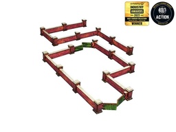 [H00133] WW2 Normandy Wall w. Gate (low) (28mm) 