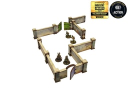 [H00134] WW2 Normandy Wall w. Gate (high) (28mm) 