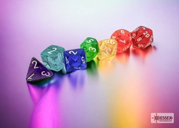 [CHX23099] Prism Translucent GM & Beginner Player Polyhedral 7-Die Set